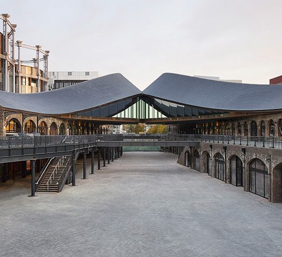 Heatherwick Studio turns old abandoned coal warehouses into a trendy cluster