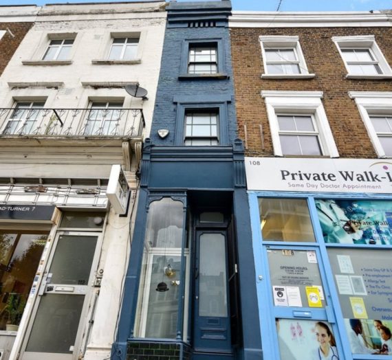 The narrowest house in London put up for sale for more than 1 million euros