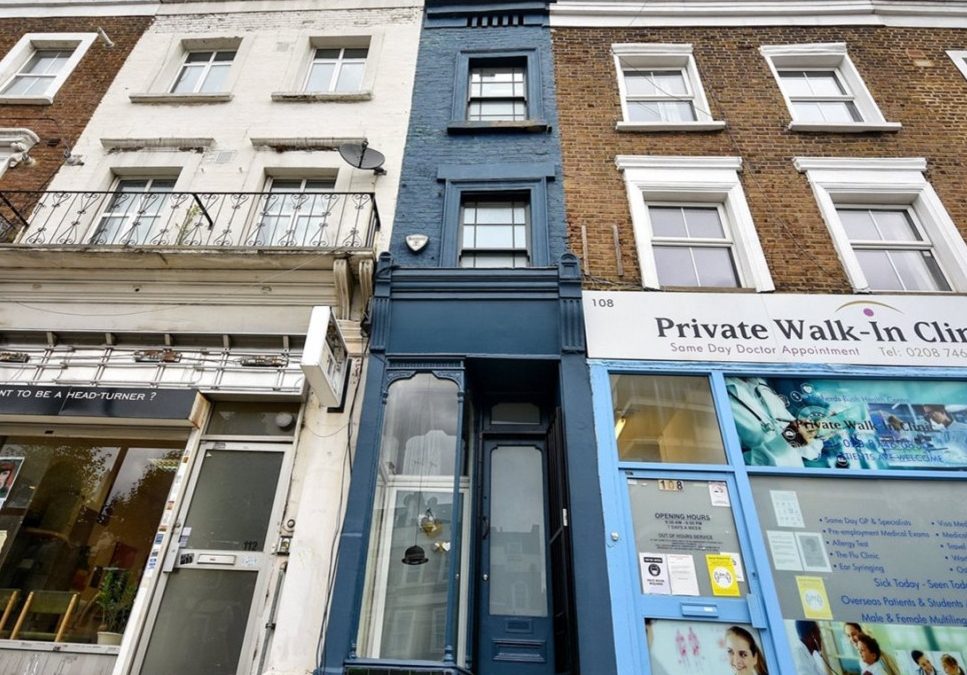 The narrowest house in London put up for sale for more than 1 million euros